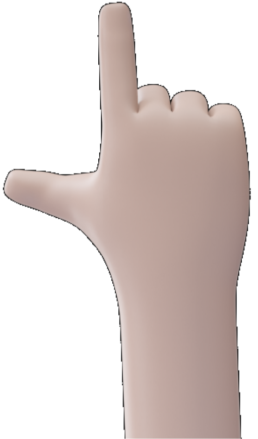 Hand clicking on a word